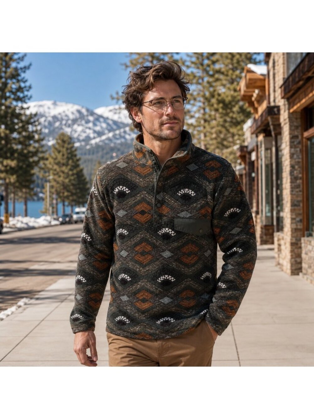 Patagonia Synchilla Snap-T Pullover Slowfoot Fatigue Green Long Sleeve Men M